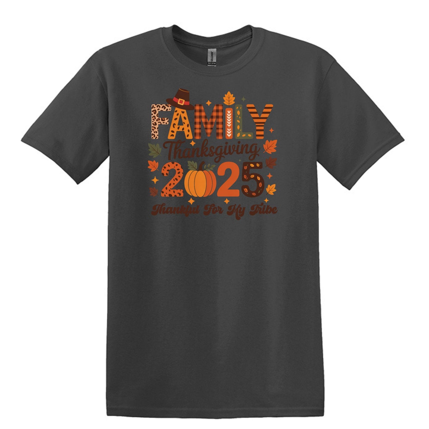 Thankful for my Tribe - 2025 Family Thanksgiving Heavy Cotton T-shirt