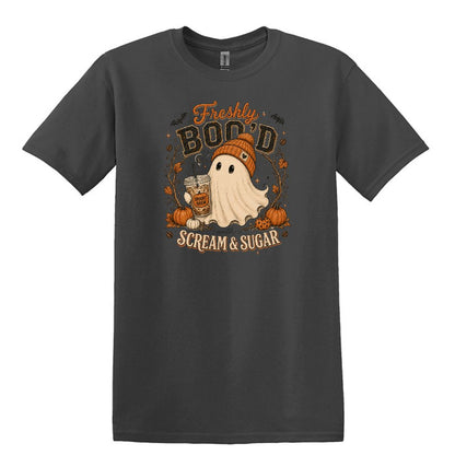 Freshly Boo'd | Scream & Sugar - Fall themed Heavy Cotton Unisex T-shirt