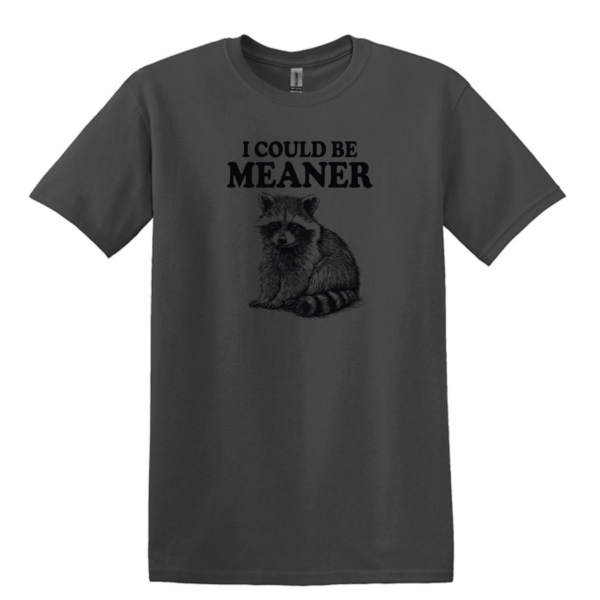 I Could Be Meaner - Funny Raccoon Meme - Gildan Heavy Cotton Unisex T-shirt