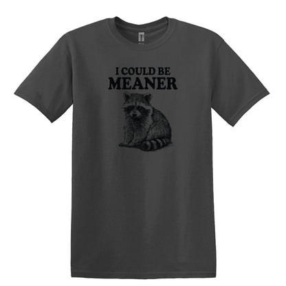I Could Be Meaner - Funny Raccoon Meme - Gildan Heavy Cotton Unisex T-shirt