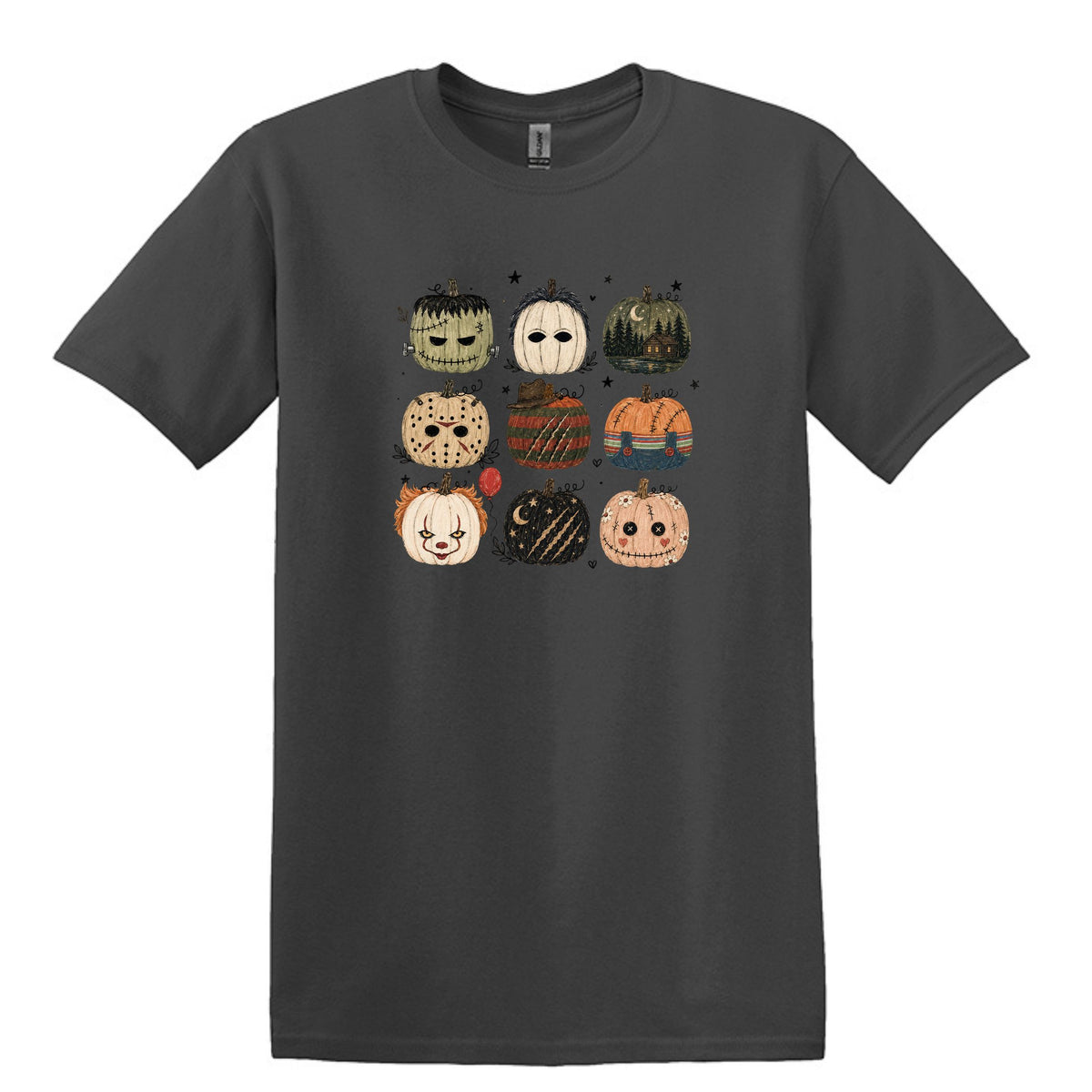 Horror Pumpkins - Hand Drawn - Heavy Cotton Unisex T-shirt