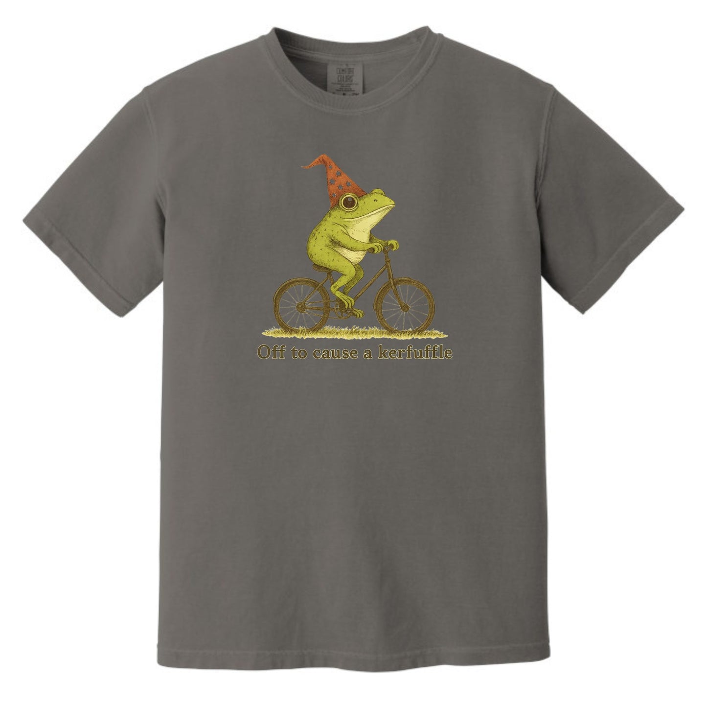 Off to cause a Kerfuffle - Funny Frog Meme Comfort Colors ® Heavyweight Ring Spun T-shirt