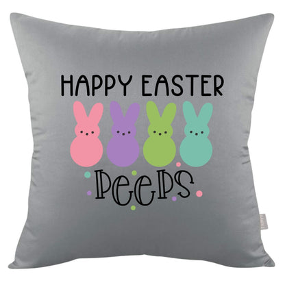 Happy Easter Peeps - 18" x 18"Easter Pillow Cover