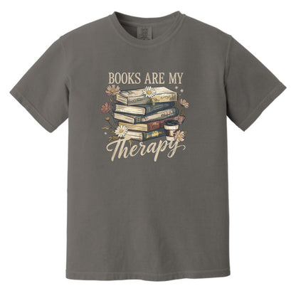 Books are my Therapy - Comfort Colors ® Heavyweight Ring Spun T-shirt