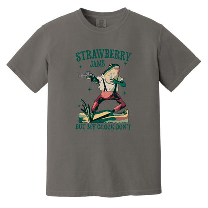 Strawberry Jams but my Glock Don't - Funny Frog Meme Comfort Colors ® Heavyweight Ring Spun T-shirt