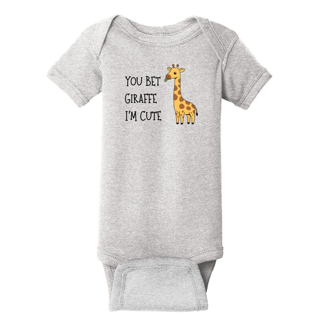 You Bet Giraffe I'm Cute - Infant Ribbed Bodysuit