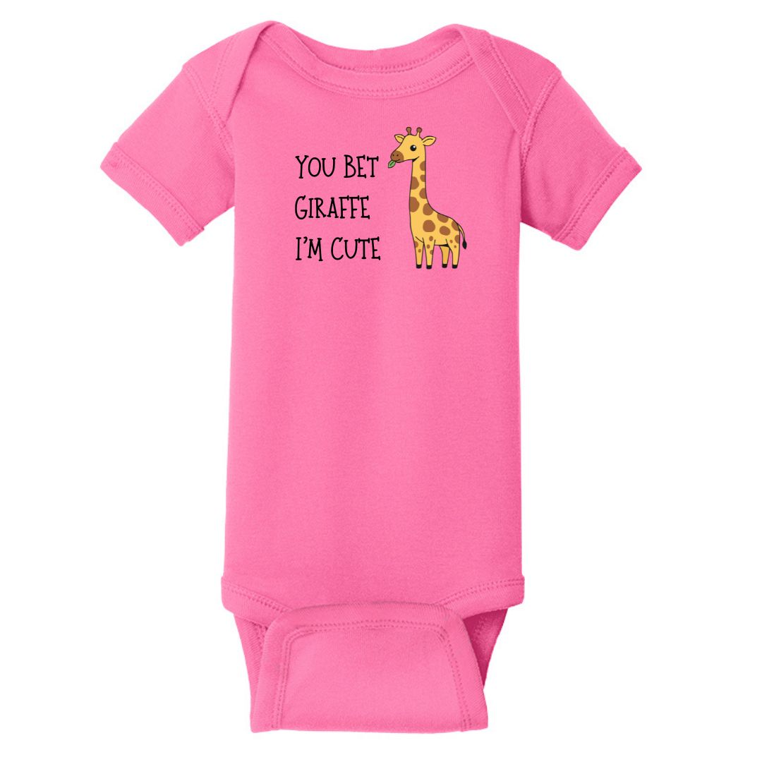 You Bet Giraffe I'm Cute - Infant Ribbed Bodysuit