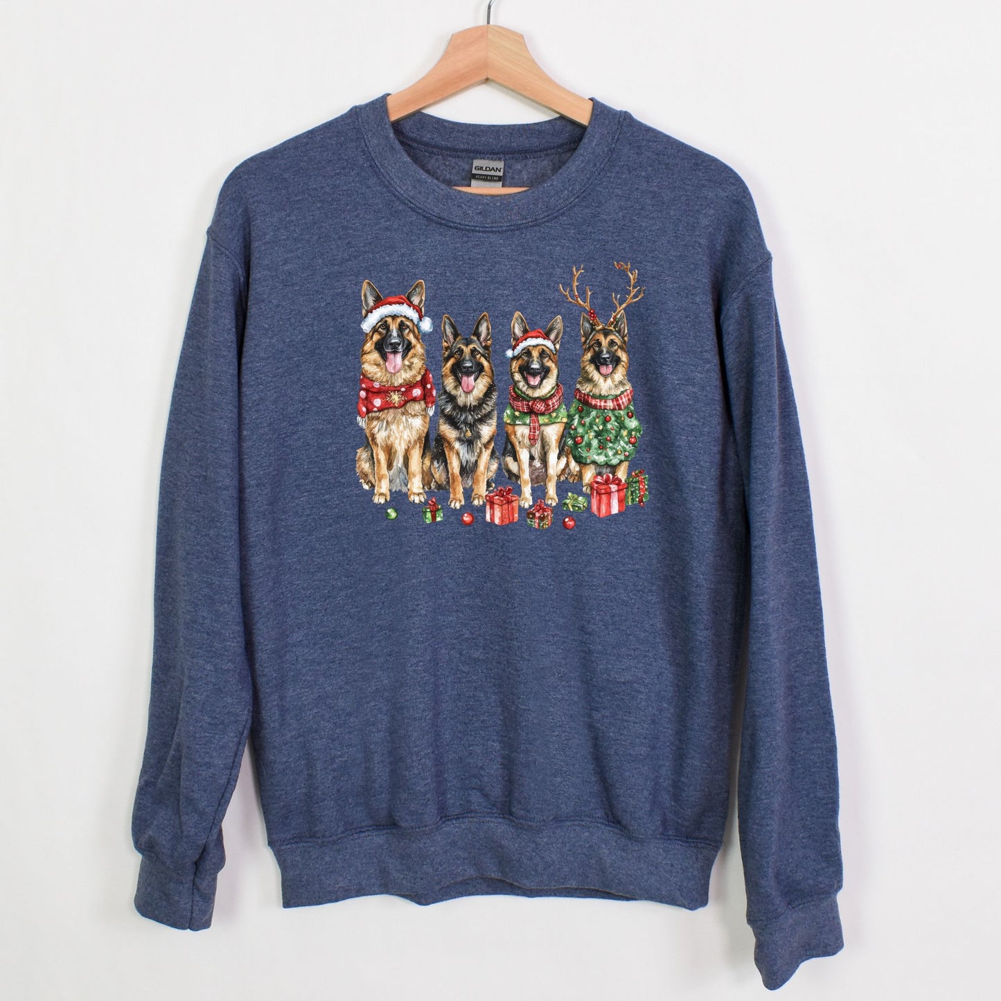 Merry Pups Holiday Sweatshirt – Festive German Shepherds