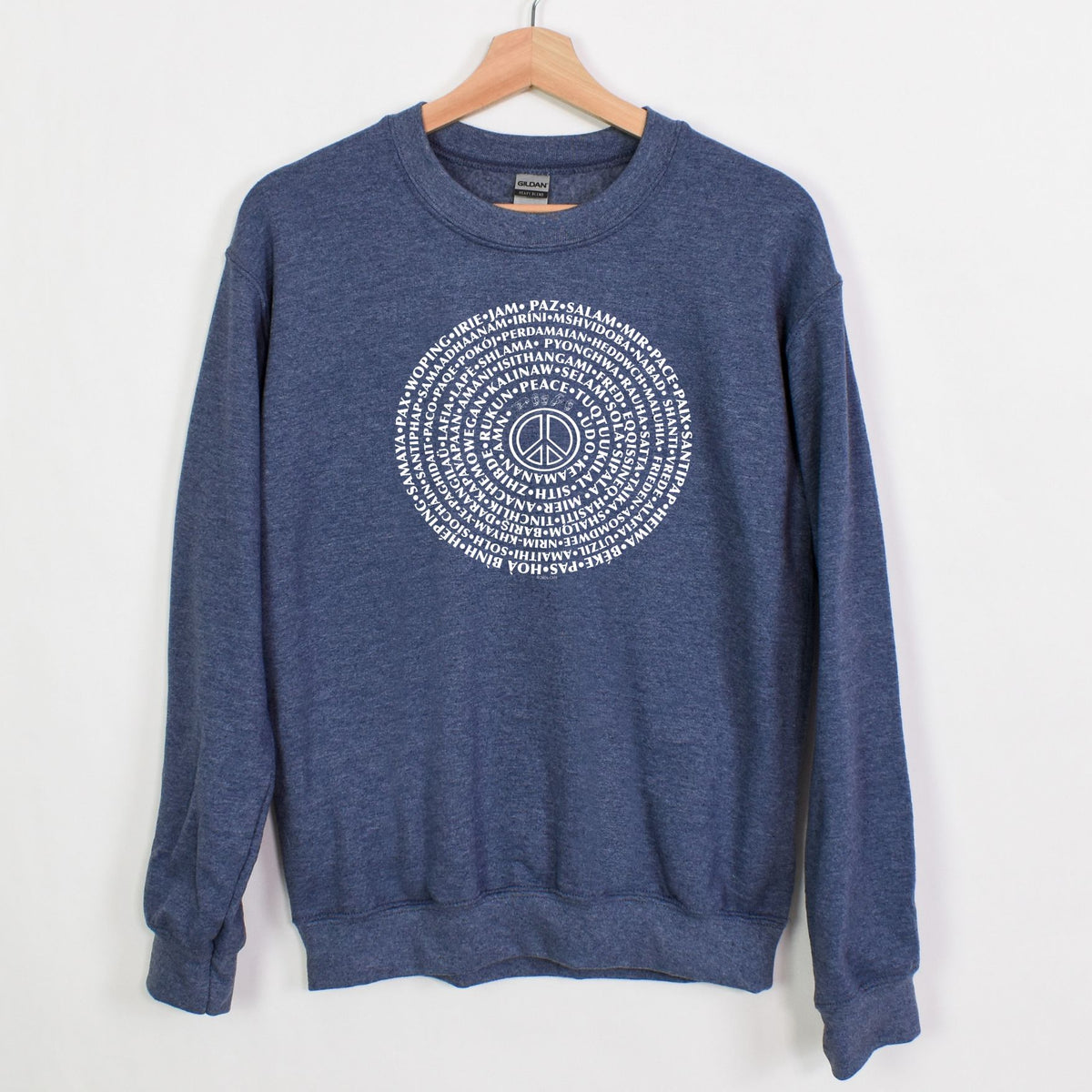 Can You Say PEACE - Gildan Crewneck - artwork designed by Cynthia NeJame