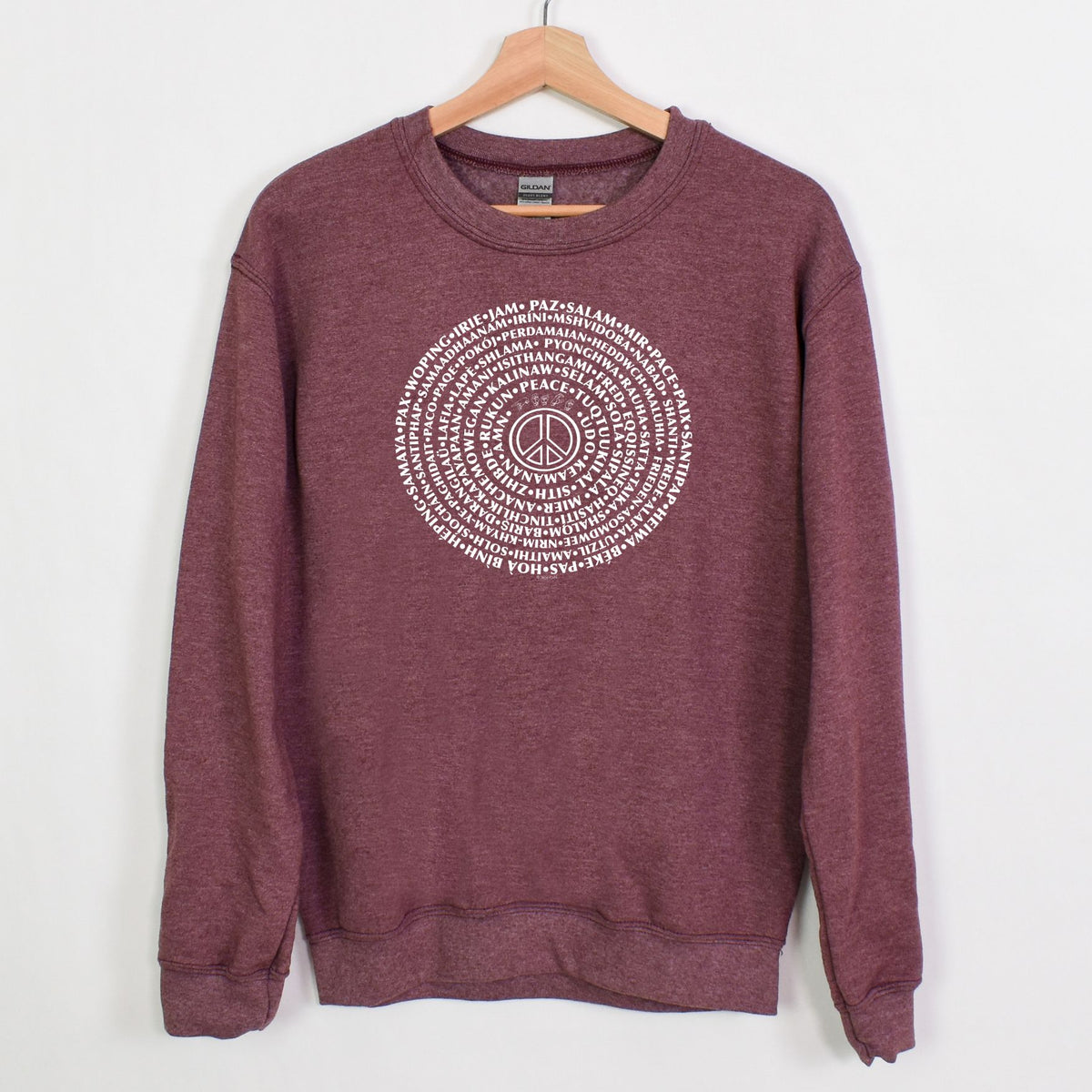 Can You Say PEACE - Gildan Crewneck - artwork designed by Cynthia NeJame