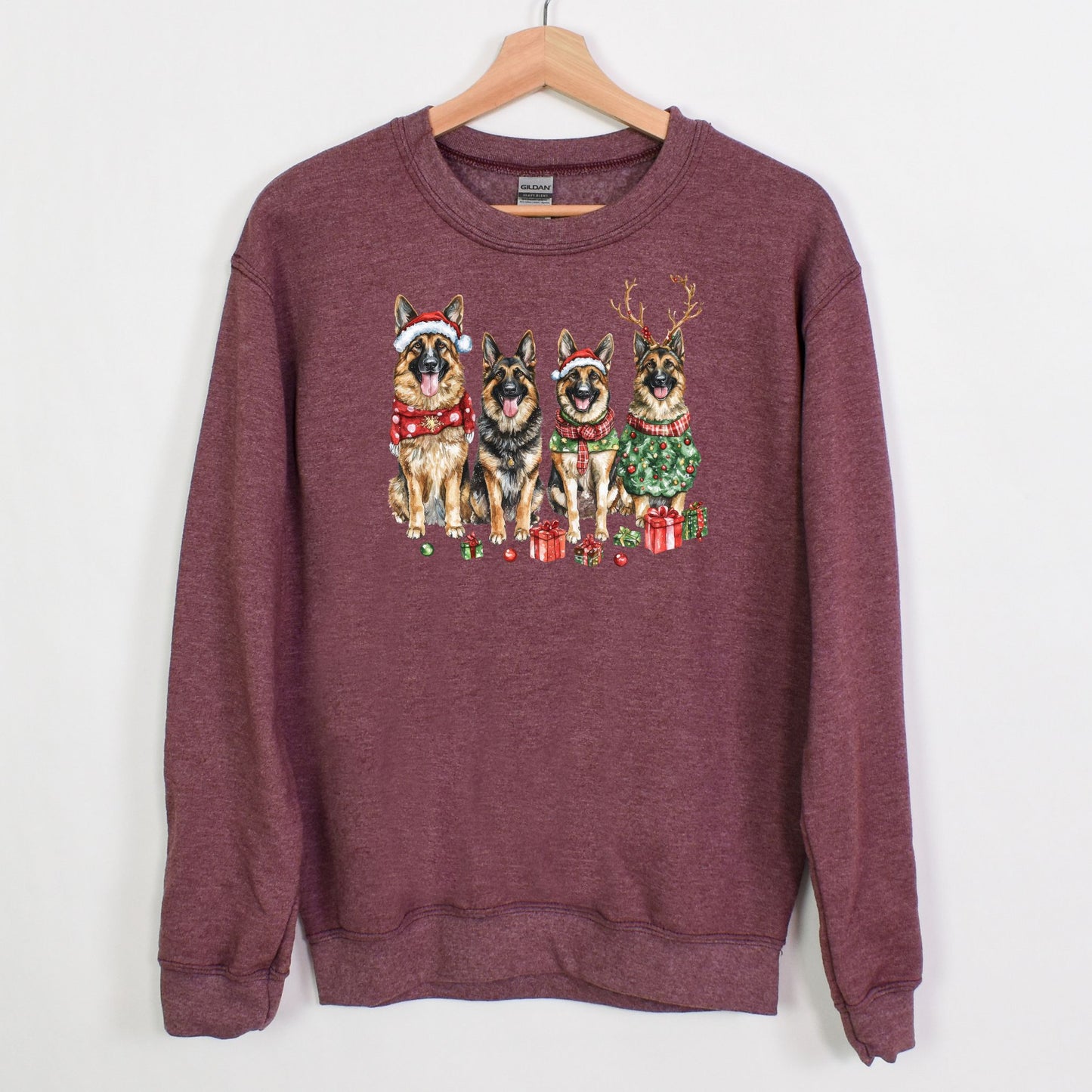 Merry Pups Holiday Sweatshirt – Festive German Shepherds