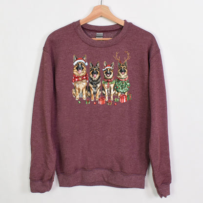 Merry Pups Holiday Sweatshirt – Festive German Shepherds