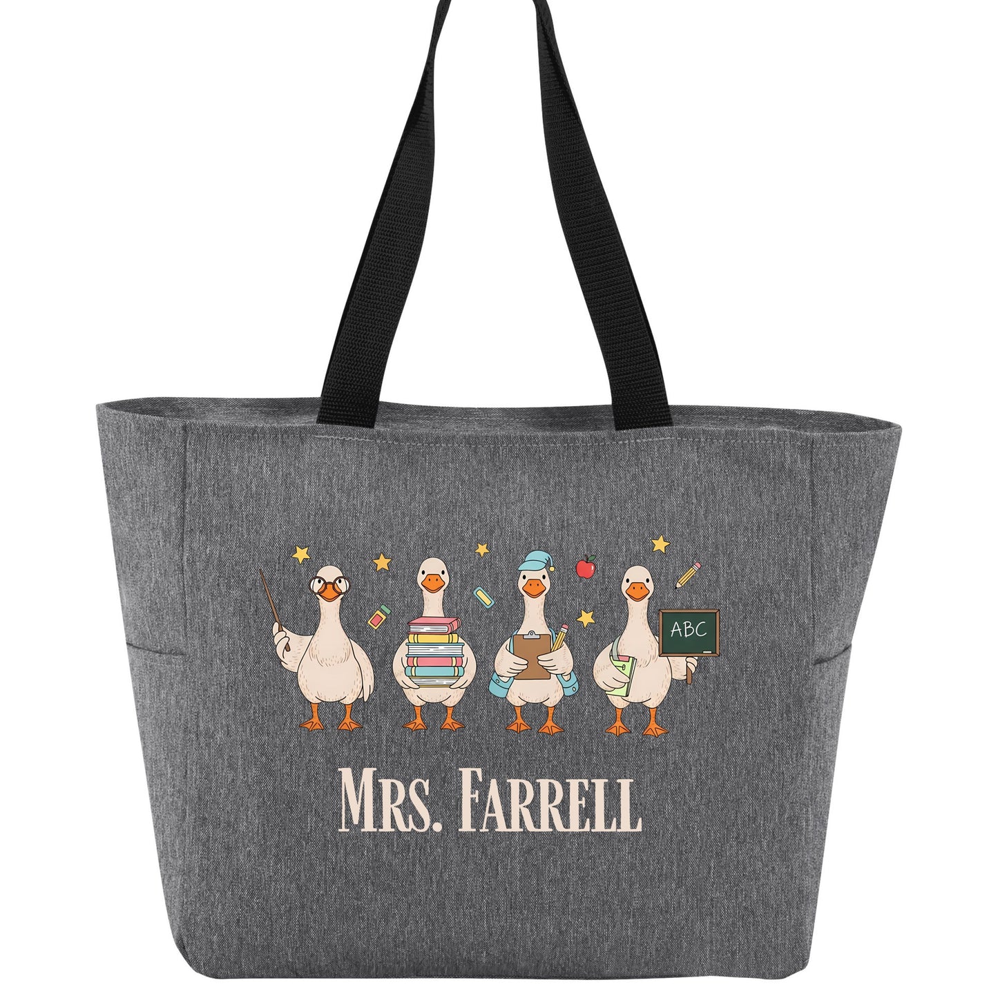 Teacher Goose Port Authority® Essential Zip Tote - Personalize with your Teacher's Name