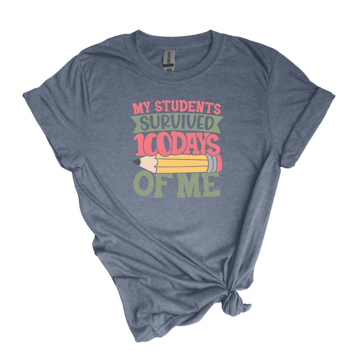 My students survived 100 Days of Me! - Shirt for Teachers - Adult Unisex Soft Style T-shirt