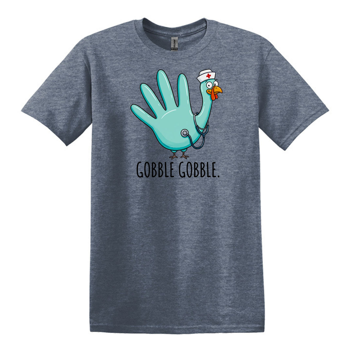 Gobble Gobble Rubber Glove Thanksgiving Nurse – Gildan® Softstyle™ T-Shirt