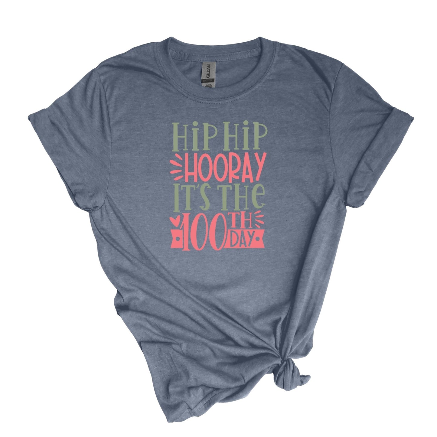 Hip Hip Hourra, c'est le 100ème jour ! - Chemise pour enseignants - T-shirt unisexe soft style adulte 