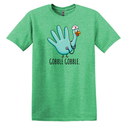 Gobble Gobble Rubber Glove Thanksgiving Nurse – Gildan® Softstyle™ T-Shirt
