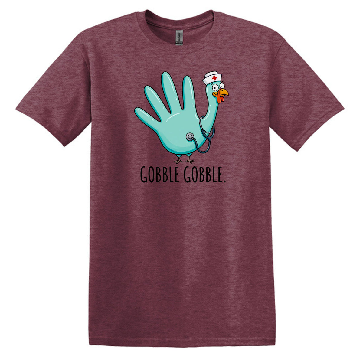 Gobble Gobble Rubber Glove Thanksgiving Nurse – Gildan® Softstyle™ T-Shirt