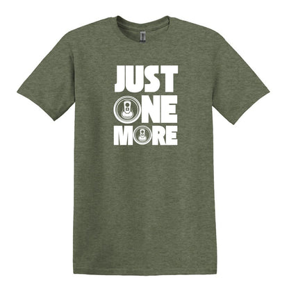 Just One More - T-shirt drôle de canette de bière - Coton lourd unisexe adulte