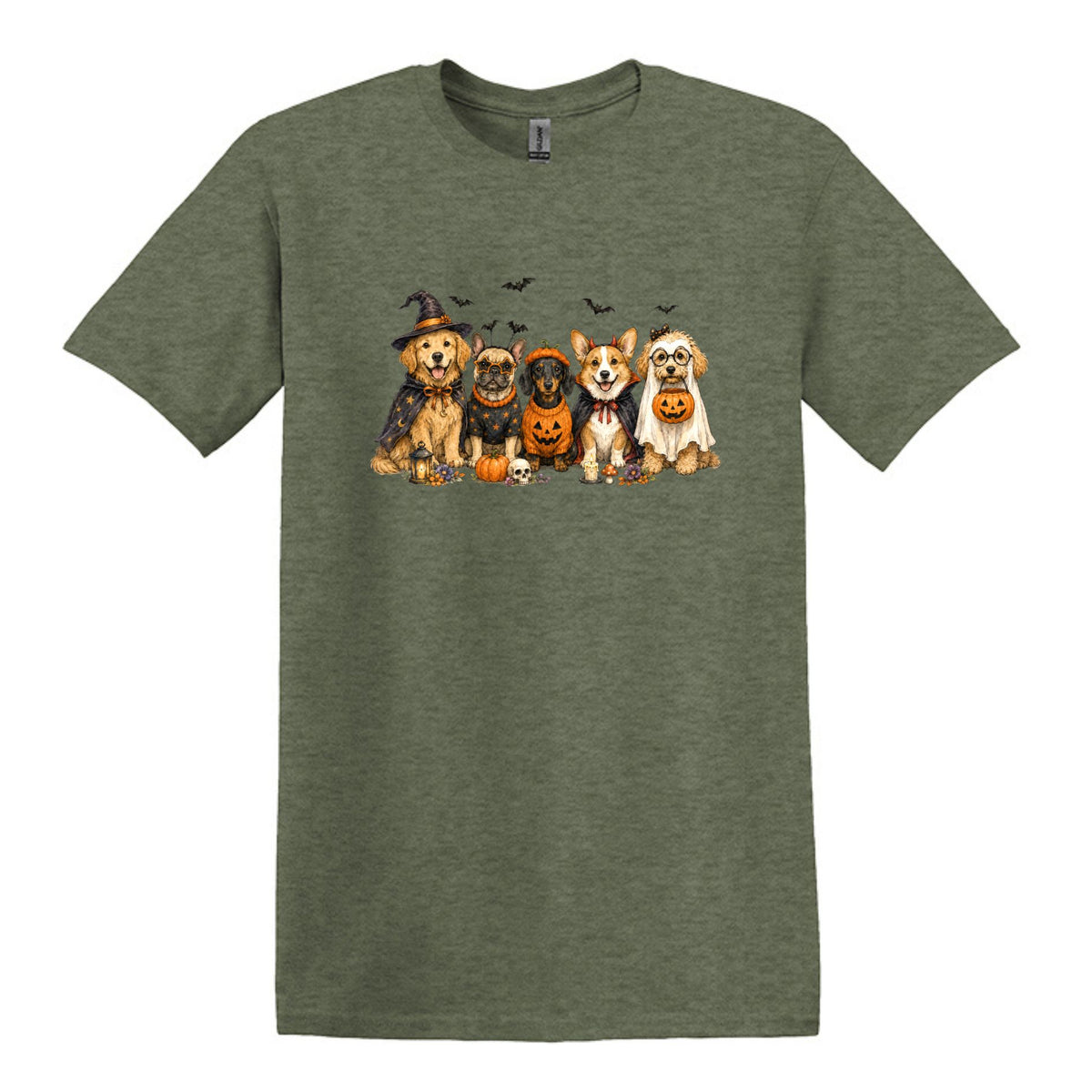 Halloween Pups -  Heavy Cotton Unisex T-shirt