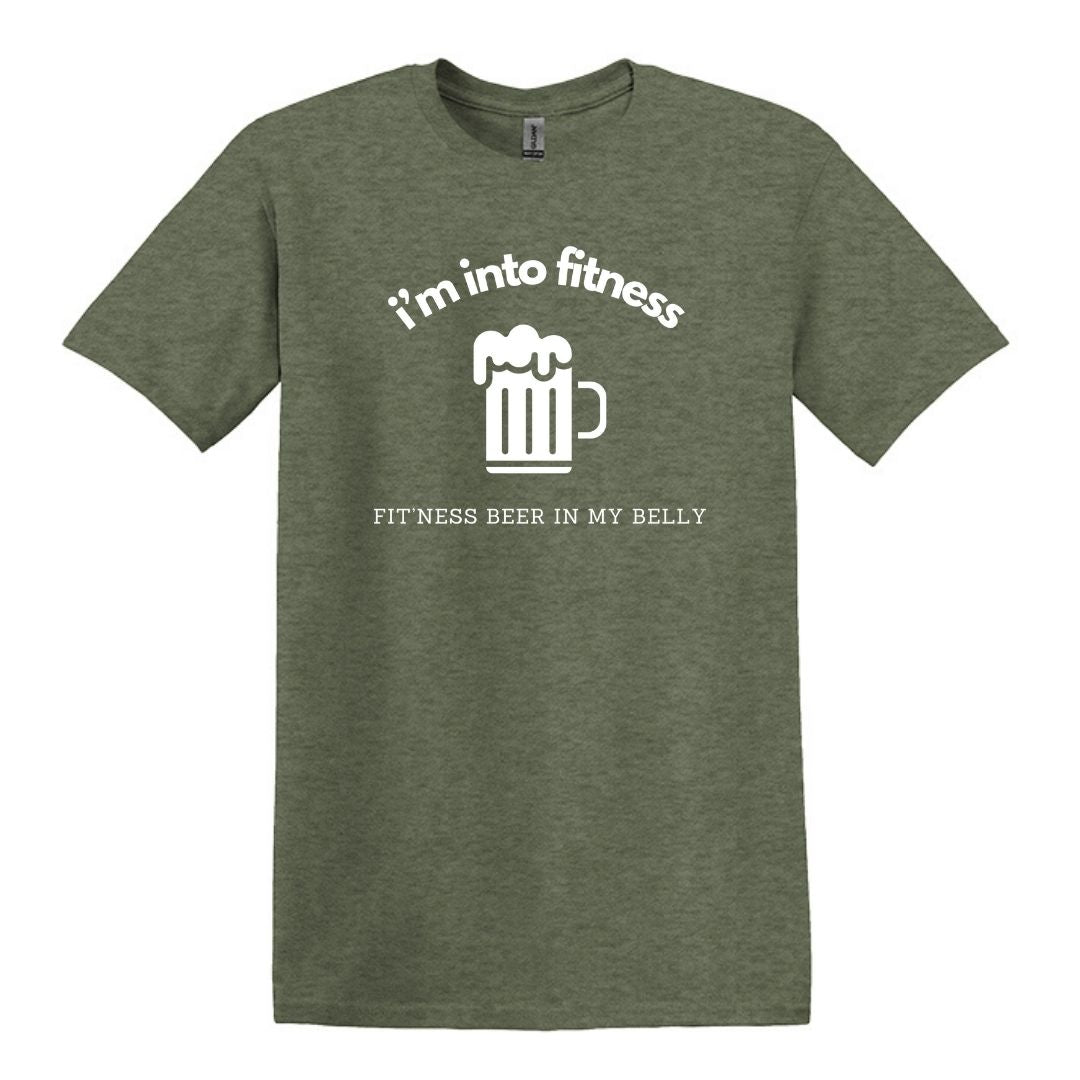 i'm into fitness. fit'ness beer in my belly - Gildan Adult Unisex Heavy Cotton