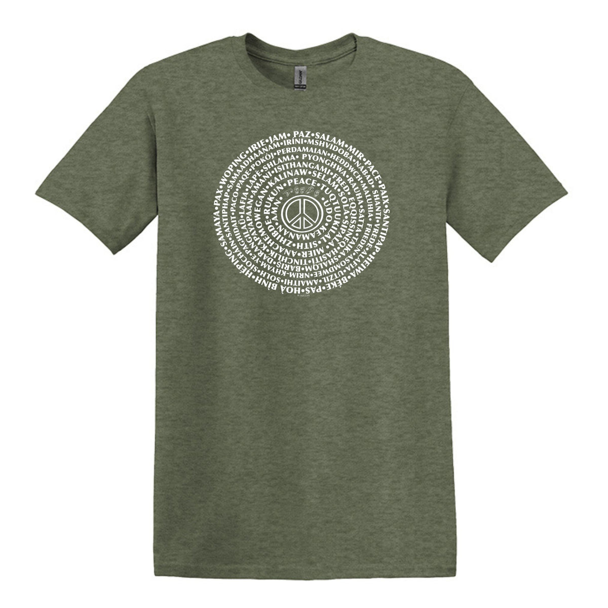 Can You Say PEACE - Gildan Heavy Cotton Unisex T-shirt - artwork designed by Cynthia NeJame