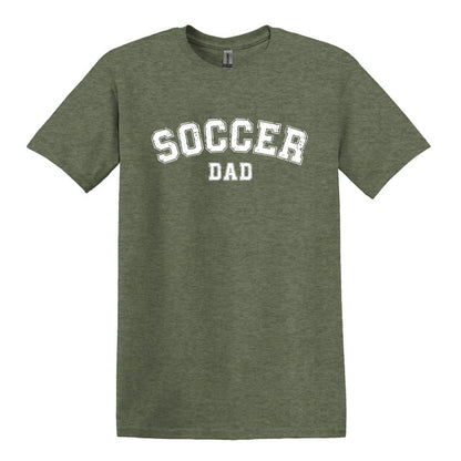 Soccer Mom / Dad - Distressed Athletic Artwork | Heavy Cotton Unisex T-shirt