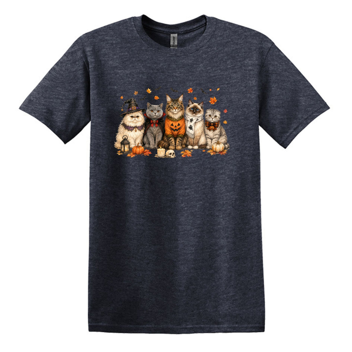 Halloween Cats -  Heavy Cotton Unisex T-shirt