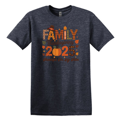 Thankful for my Tribe - 2025 Family Thanksgiving Heavy Cotton T-shirt