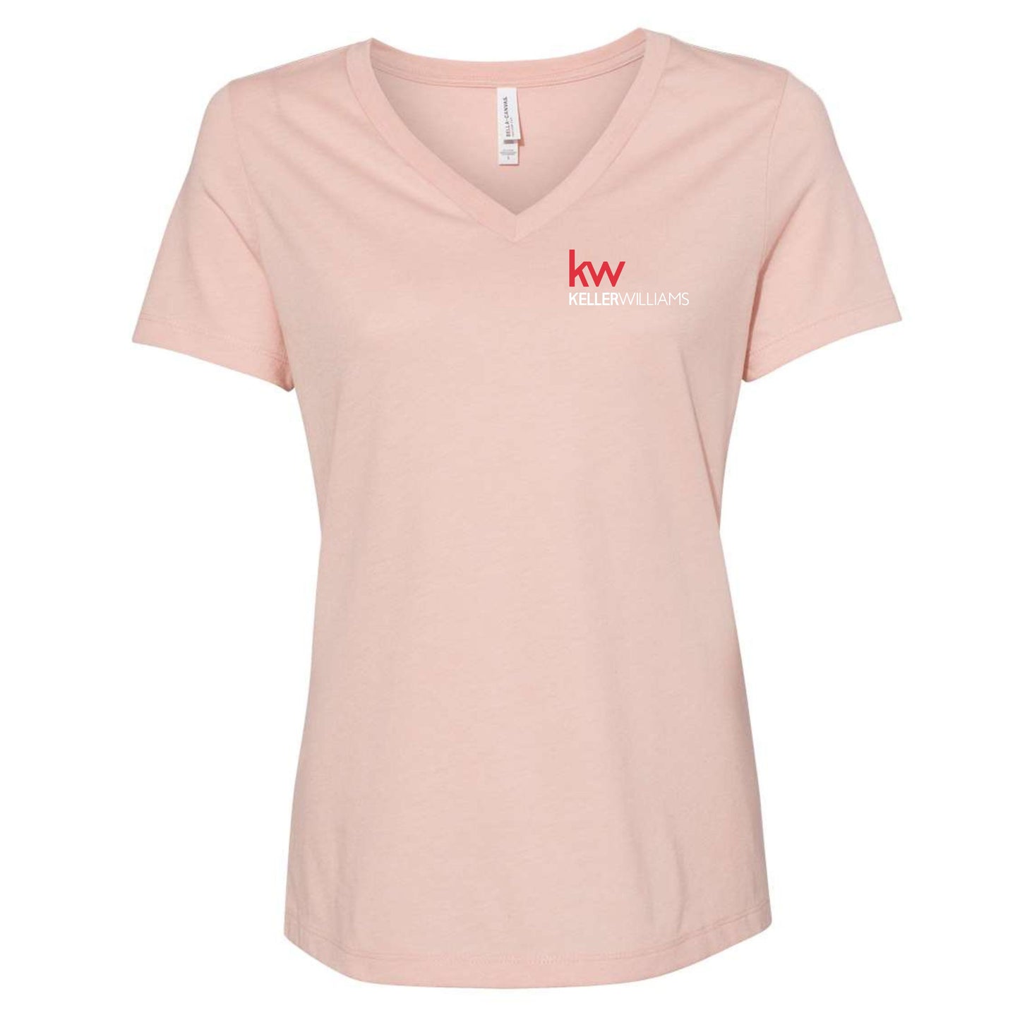 Keller Williams Realtor Chest Logo Women's Relaxed V-Neck T-Shirt