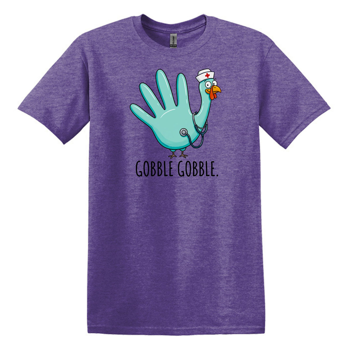 Gobble Gobble Rubber Glove Thanksgiving Nurse – Gildan® Softstyle™ T-Shirt