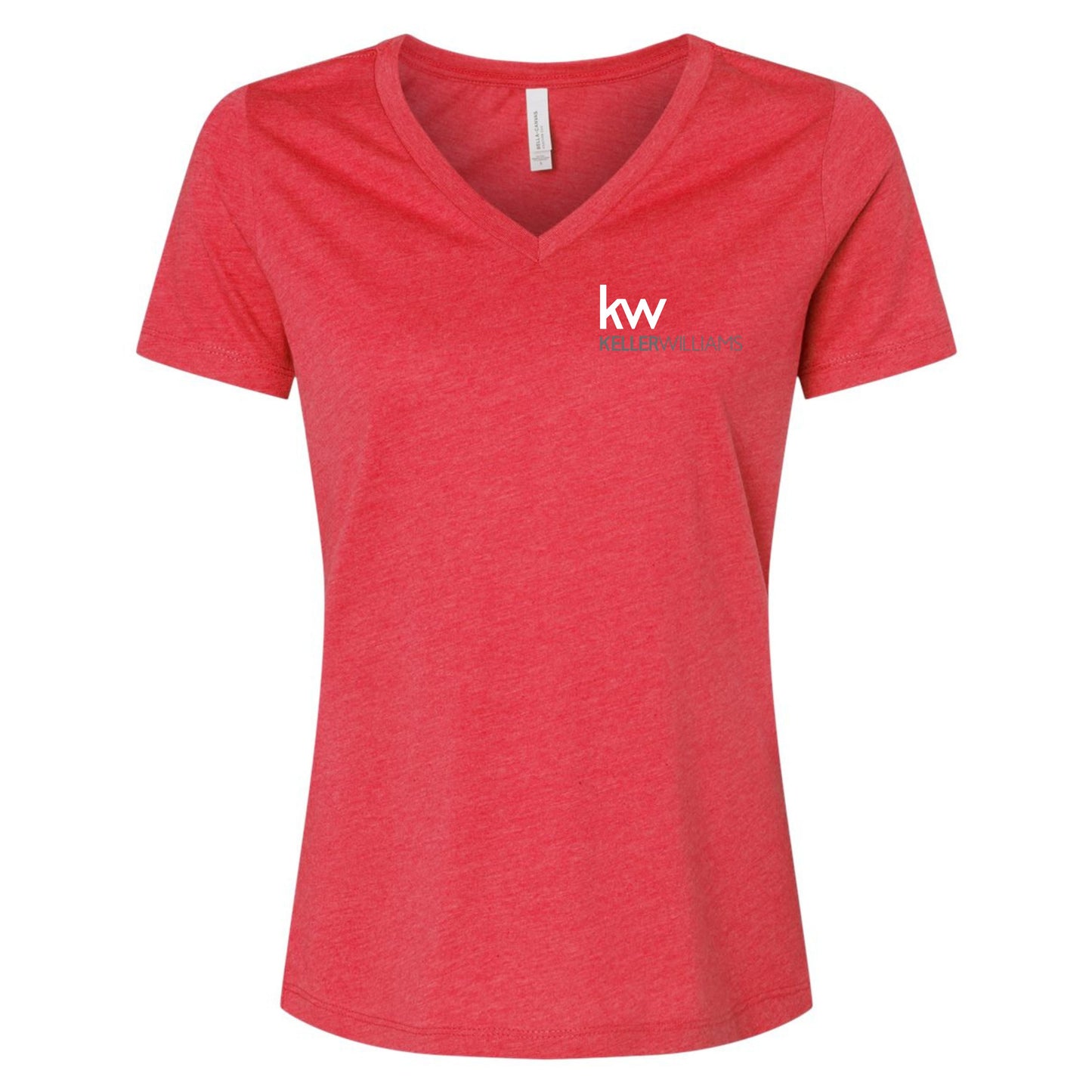 Keller Williams Realtor Chest Logo Women's Relaxed V-Neck T-Shirt