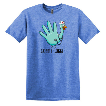 Gobble Gobble Rubber Glove Thanksgiving Nurse – Gildan® Softstyle™ T-Shirt