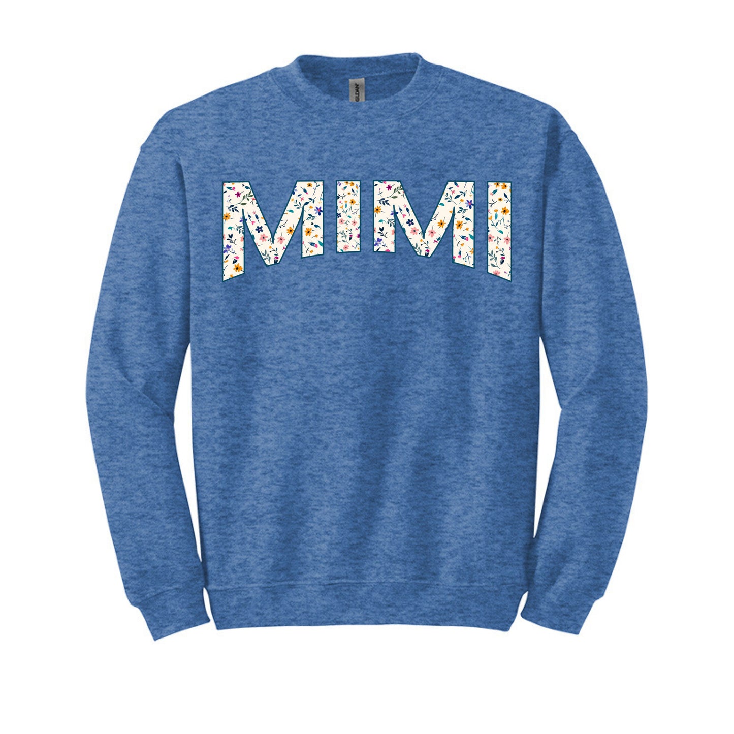 Tiny Flowers Heavy Blend Crewneck for Grandma - Choice of Name and Flowers