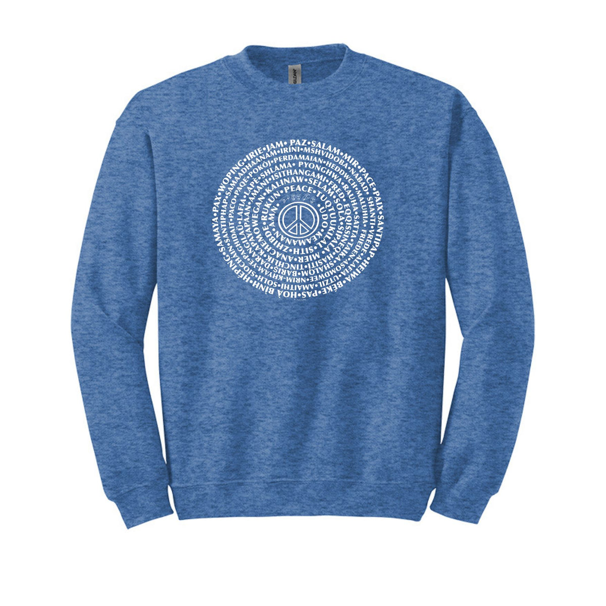 Can You Say PEACE - Gildan Crewneck - artwork designed by Cynthia NeJame