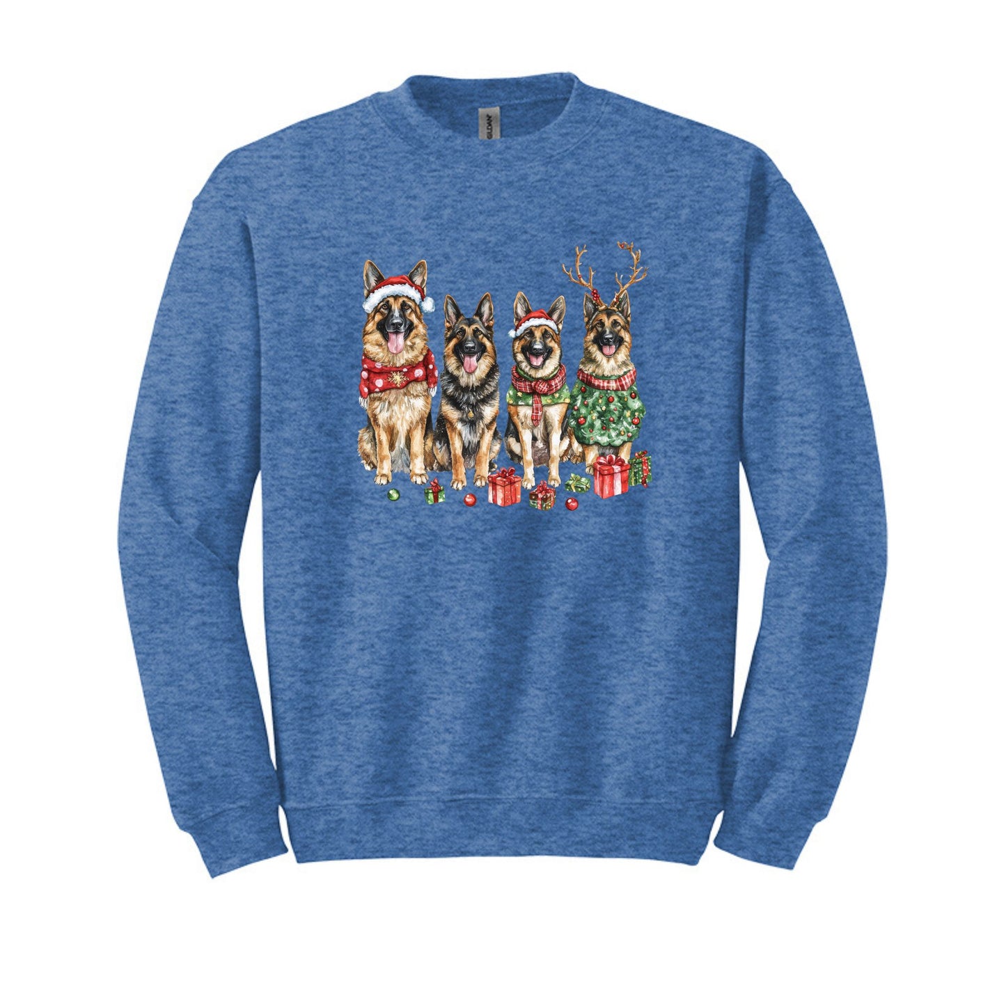 Merry Pups Holiday Sweatshirt – Festive German Shepherds