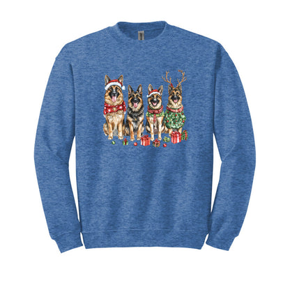 Merry Pups Holiday Sweatshirt – Festive German Shepherds