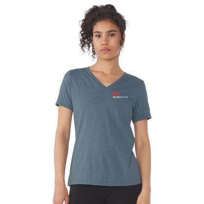 Keller Williams Realtor Chest Logo Women's Relaxed V-Neck T-Shirt