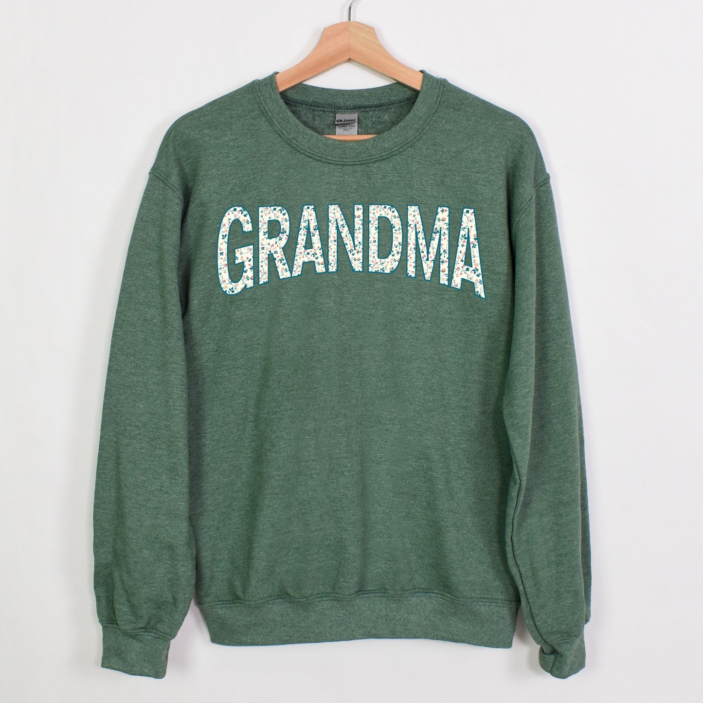 Tiny Flowers Heavy Blend Crewneck for Grandma - Choice of Name and Flowers