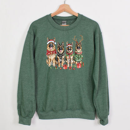 Merry Pups Holiday Sweatshirt – Festive German Shepherds