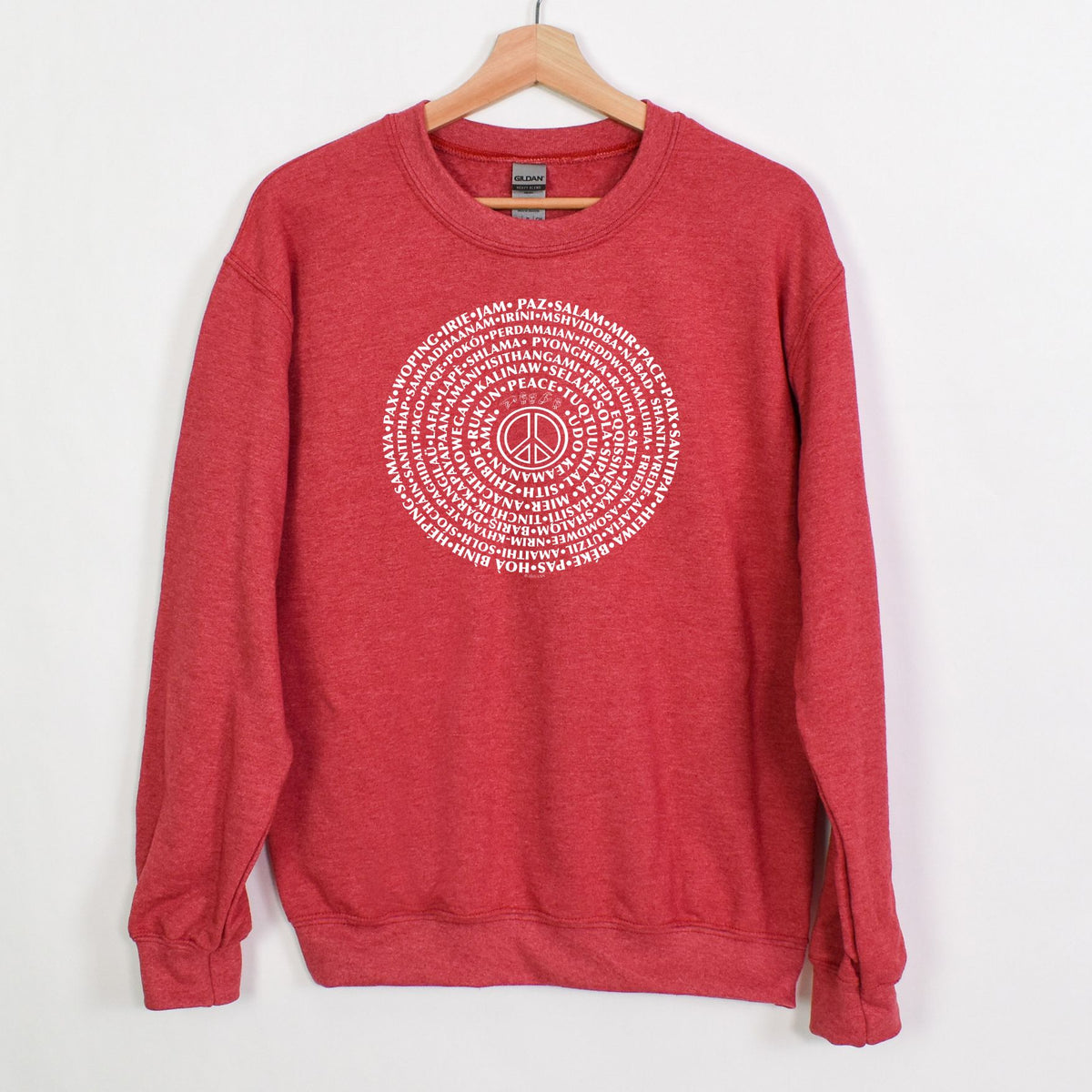 Can You Say PEACE - Gildan Crewneck - artwork designed by Cynthia NeJame