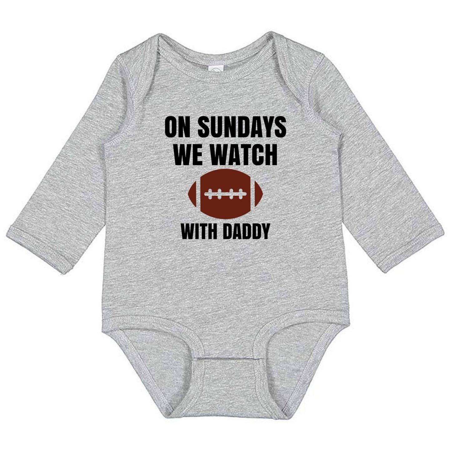 On Sundays we watch football with Daddy/Grandpa - Infant Long Sleeve Bodysuit
