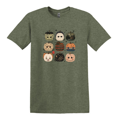Horror Pumpkins - Hand Drawn - Heavy Cotton Unisex T-shirt