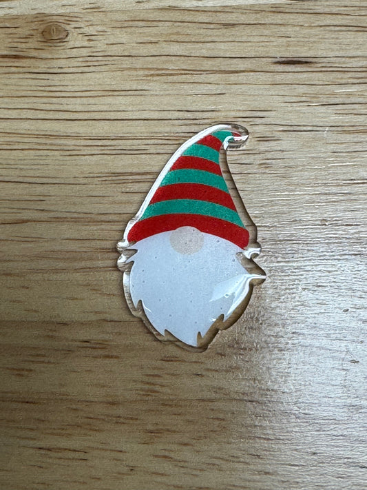 Christmas Themed Acrylic Badge Toppers - Interchangeable Hook and Loop on back.