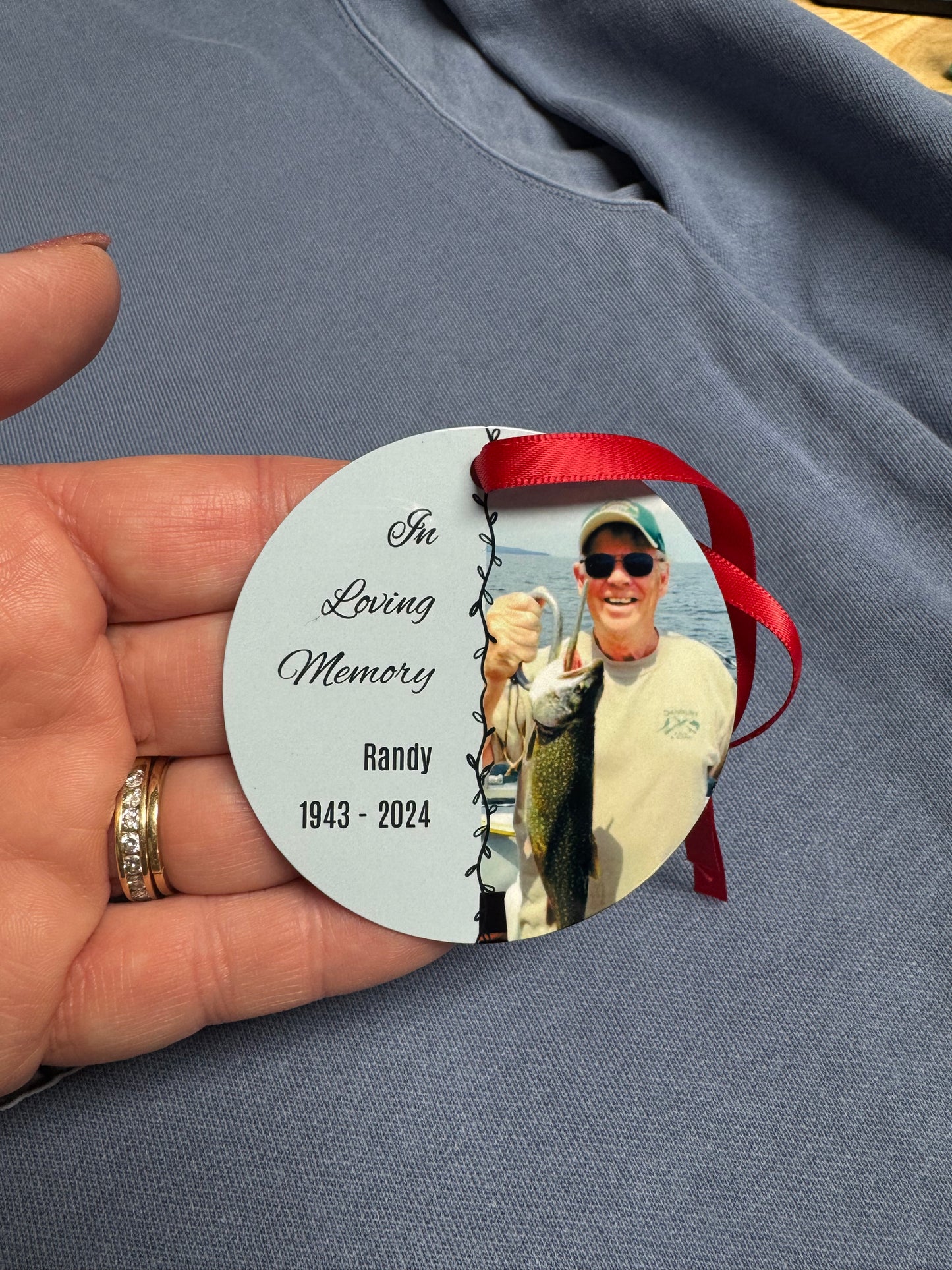 Remembering our Loved Ones - Memorial Ornament - 2.75" Aluminum Round