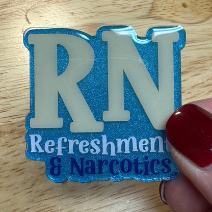 Medical Themed Acrylic Badge Toppers - Interchangeable Hook and Loop on back.