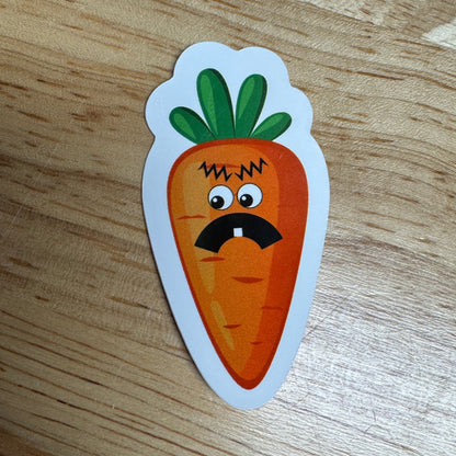 Creepy Carrot Die Cut Waterproof Stickers for Laptop, Phone, Water Bottles, etc.