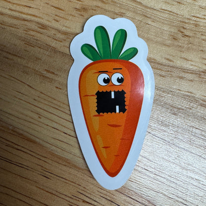 Creepy Carrot Die Cut Waterproof Stickers for Laptop, Phone, Water Bottles, etc.