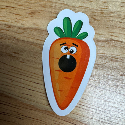 Creepy Carrot Die Cut Waterproof Stickers for Laptop, Phone, Water Bottles, etc.