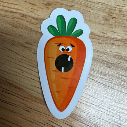 Creepy Carrot Die Cut Waterproof Stickers for Laptop, Phone, Water Bottles, etc.